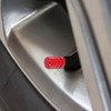X AUTOHAUX 8pcs Red Tire Stem Valve Caps Wheel Valve