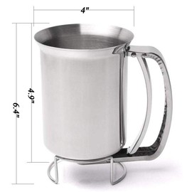 Stainless Steel Pancake Cupcake Batter Dispenser - Great for Cupcakes Belgian Waffles Crepes Muffin Baking (800ml)