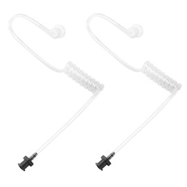 Acoustic Tube for Right Ear, for Two Way Radio Earpiece and Headset, Surgical Grade UV Resistant, Transparent Coil Tube