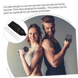 Mikinona 1Pc Weightlifting Waist Belt with Chain Durable Fitness Pull Up Strength Training Equipment Comfortable Design for Safe Exercise for Gym and Home Workouts