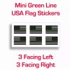 Real Sticky 6 Mini Green Line USA Flag Military Sticker