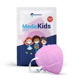 PandMedic – MedicKids KN95 Face Mask – Comfortable Face Covering for Children – Foldable & Portable Masks for Kids – 25 Count Pack - Pink