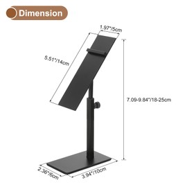 QUARKZMAN Shoe Display Stand 2 Pieces Adjustable Heights Shoe Riser Metal Worktop Shoe Rack Hr Home Store Accessories - Black