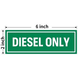 QuickMarine 8 Pcs Diesel & Gasoline Only Stickers for Fuel Tank Oil Can Truck Tractor Gas Cap Weatherproof Adhesive Decals