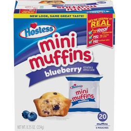Generic Hostess - Mini Muffins - Blueberry - 20 Mini Muffins - 5 Pouches - 8.25 Oz Box - Pack of 3