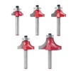 Saipor 5pcs 1/4” Shank Round Over Router Bit Roundover Edging