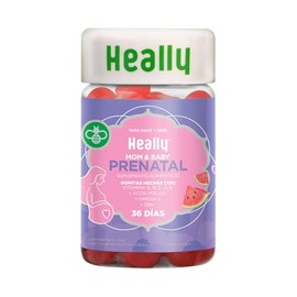HEALLY | Gomitas Prenatales | 72 Gomitas Sin Azúcar | Con Ácido Fólico Mujer Omega 3 Zinc Vitaminas A B C D y E | Multivitaminico Mujer Suplemento Par