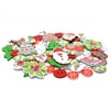 Wedding Touches 100 Mix Christmas Resin & Wood Xmas Buttons
