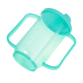 NICEYEA Leak-proof drinking cup for disabled people, sippy cup with 2 handles, cup with straw, drinking cup for elderly, pregnant women, feeding aid, drinking aid, convalescent cup, 350 ml