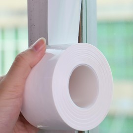 PackYard Window Insulation for Winter Weather Sealing Tape 2 Inch x 50 Yards Weather Stripping Residue Free Draft Isolation Sealing Film Tape for Shower Glass Gaps and Doors Windows