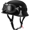 Yesmotor Helmet Half Shell German Motorcycle Helmet with Cycling Glasses