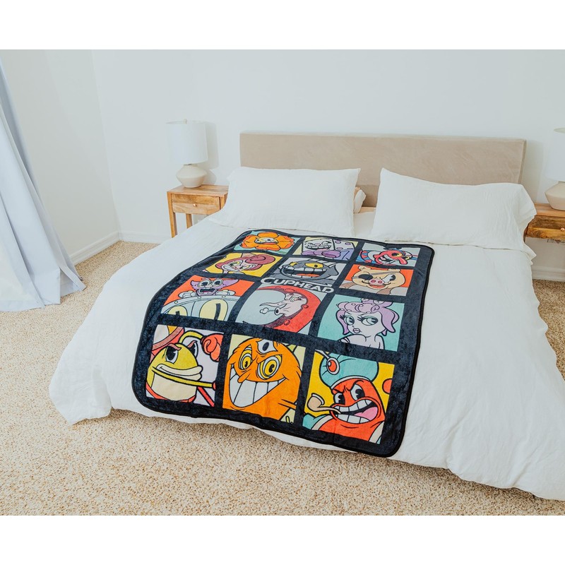 Cuphead Villains Fleece Throw Blanket | 45 x 60 Inches