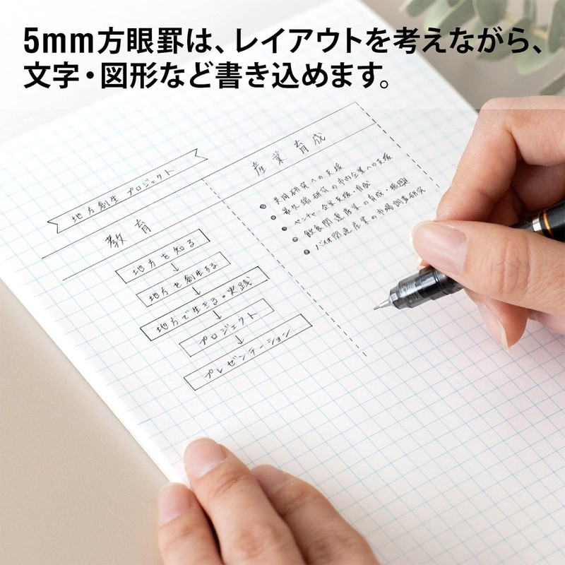 オキナ プロジェクトペーパーA5 5ミリ方眼 100枚 PPA55S A5