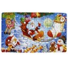 FunnyGoo 60pieces Colorful Wooden Santa Jigsaw Puzzle Merry Christmas Xmas