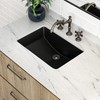 SmartSylva 21" Black Undermount Bathroom Sink, Rectangular Porcelain Ceramic Lavatory