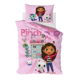 MTOnlinehandel Gabby Dollhouse Bed Linen 100 x 135 cm 40 x 60 cm Cotton · Baby Bed Linen Children's Bedding for Girls and Boys Gift Set · Gabby's Dollhouse Girls' Bedding