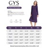 GYS Bamboo Viscose Women's Nightgowns Long Sleeve Spliced Lace Sleep