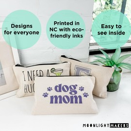 Moonlight Makers, It's Giving Fiancée, Funny Canvas Makeup Bag, Pencil Pouch, Cute Travel Accessories for Women, 100% Cotton Cosmetic & Toiletry Bags