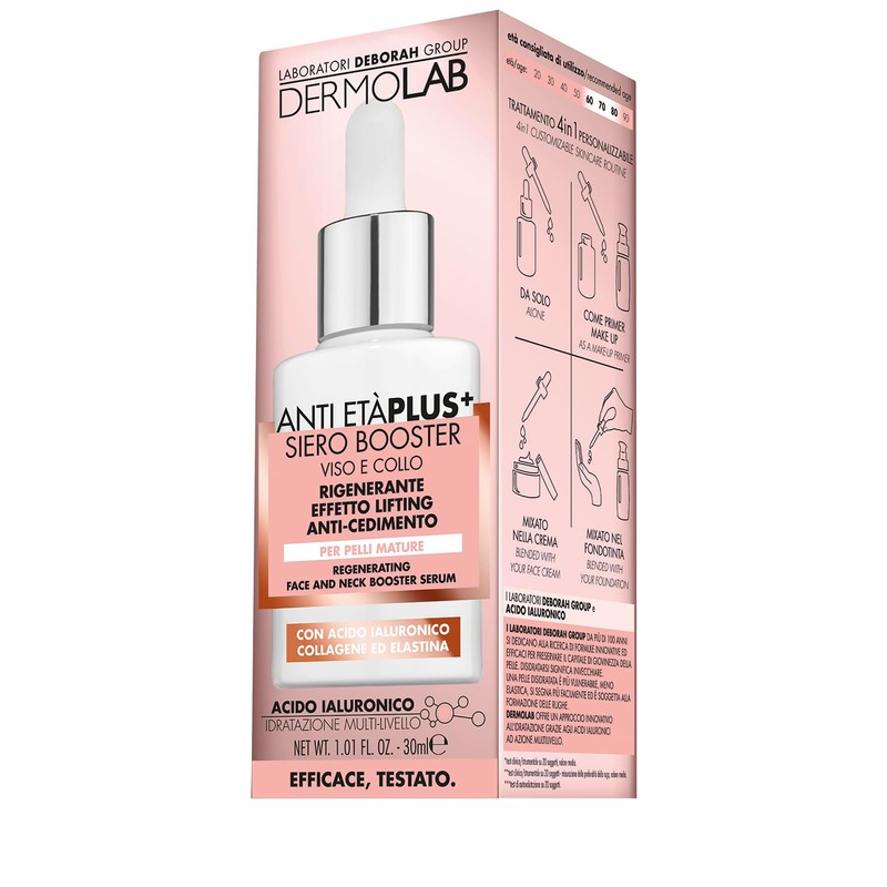Dermolab Anti-Aging Plus Serum Booster Face and Neck, Regenerating Lifting