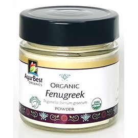 AyurBest Organics Fenugreek, Trigonella foenum-graecum, 100% USDA Organic, Kosher, Ayurvedic Herbs & Spices (3.7 oz jar)