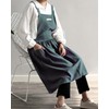 Spdycess soft cotton kitchen cooking apron with cross back: for