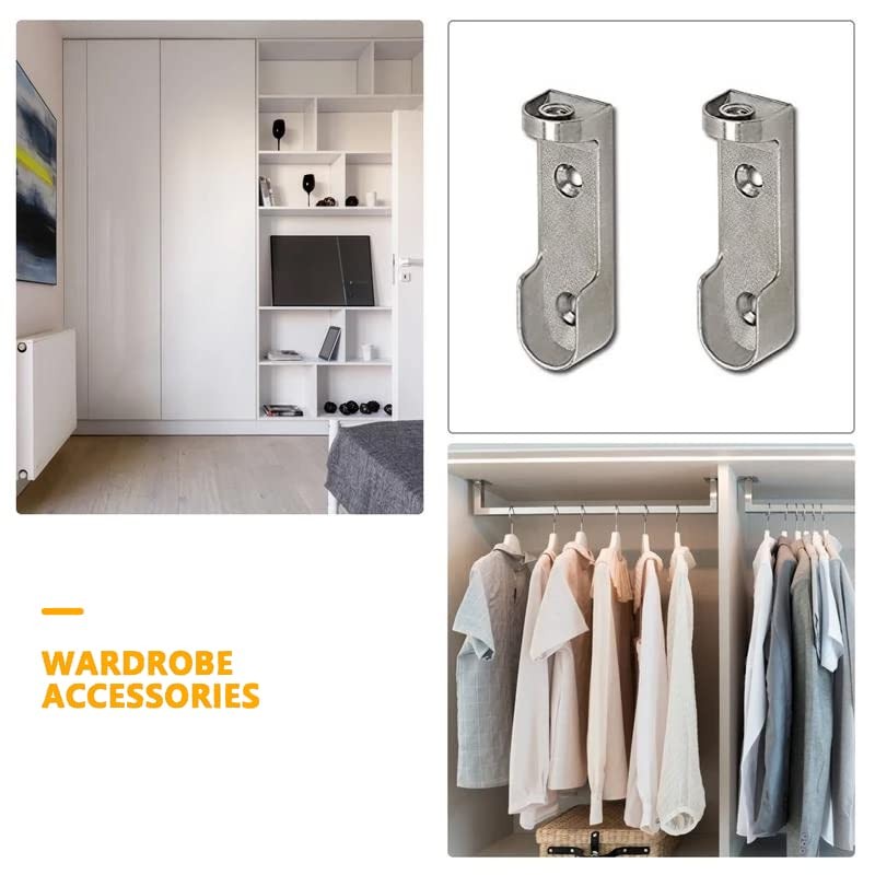 bricoleva.it Closet Rail Bracket, Side Hose Holder Kit for Oval