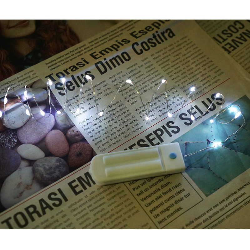 Cynzia 8 Pack 60 LED Fairy Lights with Timer, 7