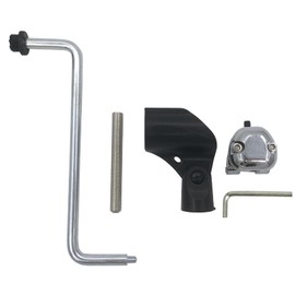 TUOREN Drum Rim Microphone Clamp 5/8 Inch Thread Head Z Shape Mic Arm with Shock Mount Microphone Clip and Drum Hoop Clamp, Percussion Microphone Mount Holder for Bass Conga Snare Tom Drum