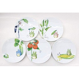 Noritake x Studio Ghibli Neighbor Totoro 6.1 Inches Diameter Appetizer Plates Set of 5 Vegetable Series VF9931A1704-15