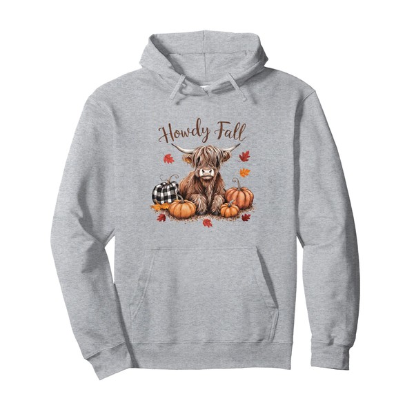Howdy Fall Highland Cow Happy Thanksgiving Autumn Vibes Fall Pullover