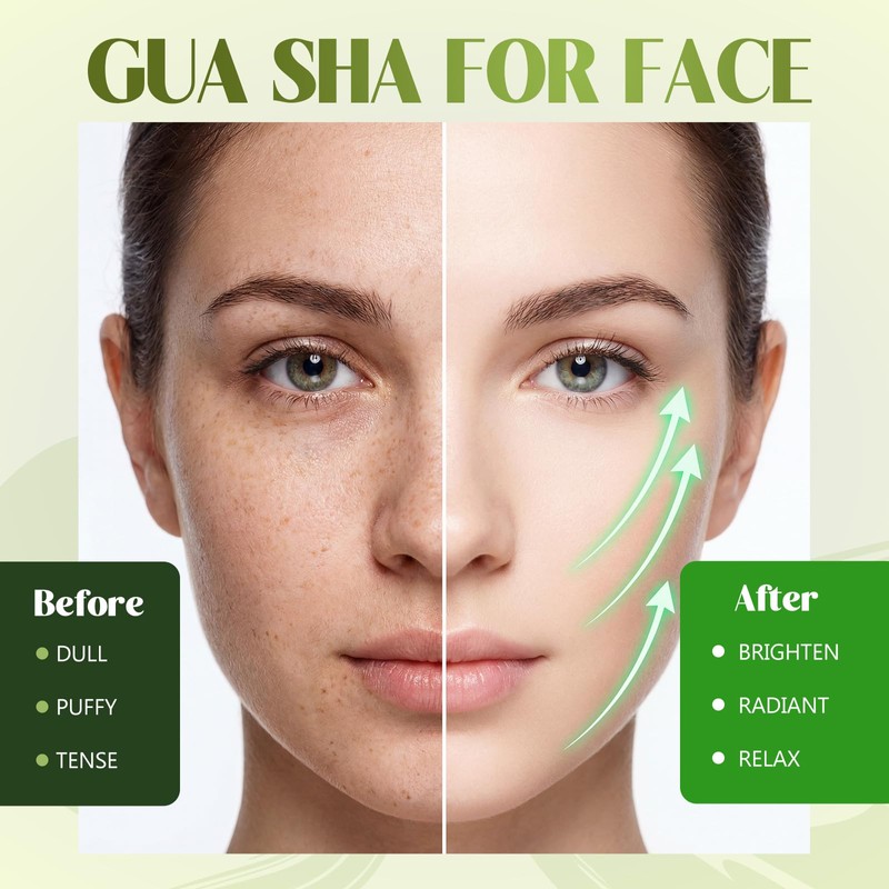 Ceenna 7 Pcs Gua Sha Massage Tools Set - Natural