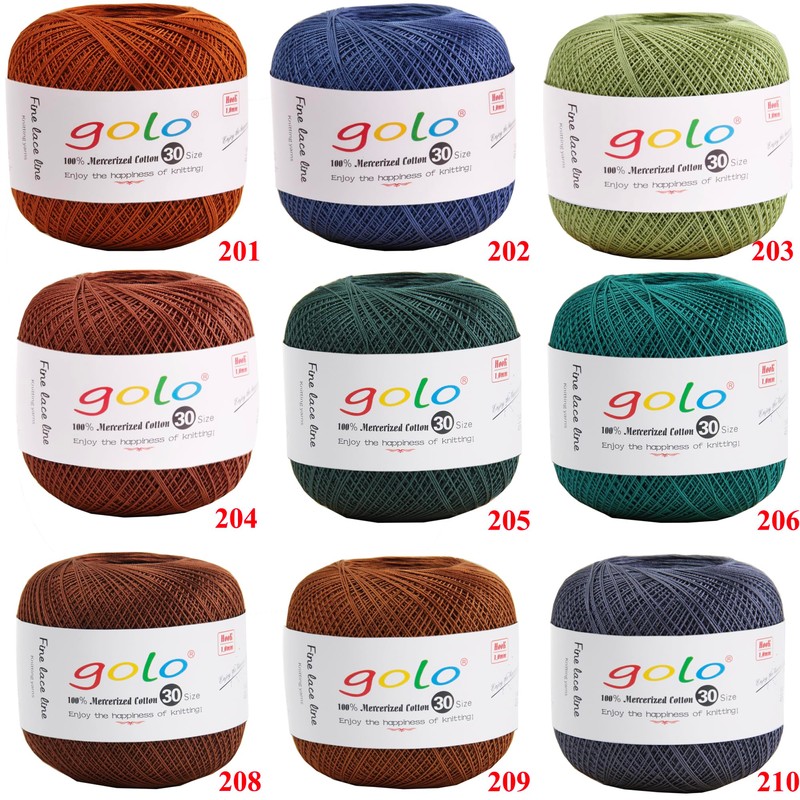golo Crochet Thread Size 30 Yarn for Hand Knitting Silver