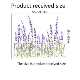 BIBITIME Bathroom Toilet Seat Cover Decals Sticker Vinyl Toilet Lid Decal Decor (9.8" x 11.8", Purple Lavender)