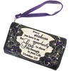 Zelris Bible Verse Corinthians 12:9 God Women Crossbody Trifold Wallet