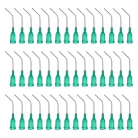 QUARKZMAN Pack of 60 Blunt Dosing Tips Needles 18G 1 Inch Curved Needle with Luer Green