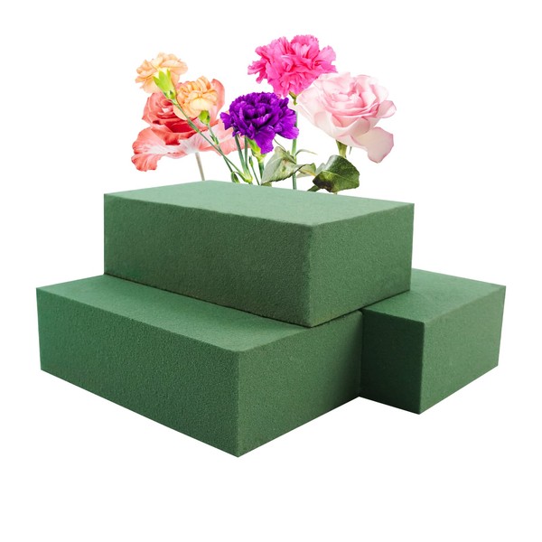 3Pcs Floral Foam Blocks,Prashent Green Wet Dry Flower Foam Plant