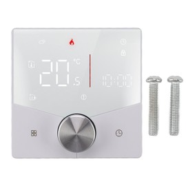 Smart Thermostat Knob Design LCD Color Display Panel Digital Thermostat for Sauna Room Underfloor Heating System White
