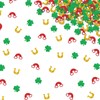 120pcs St Patrick's Day Paper Confetti, Shamrock Glitter Confetti, Green&Gold