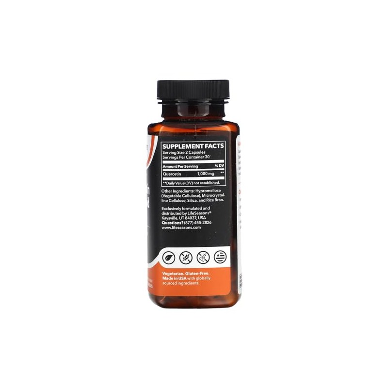 LifeSeasons Essentials Suplemento Alimenticio Quercetina Flavonoide Vegetal 60 Cápsulas Sin