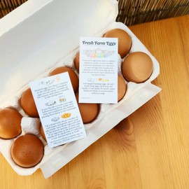 Havongki 300 Pack Premium Fresh Farm Eggs Handling Care Instructions Accessories Cards Labels | 4 6 12 15 18 30 48 50 Egg Blank Cartons Box Basket Container Storing Extra Organizer