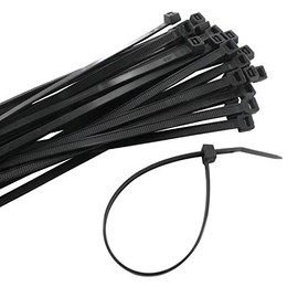 100pcs Cable Ties Zip Ties Black 4.8mm X 400mm Strong Nylon UV Stabilised