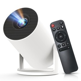 4K Portable Video Projector,Mini Projector with WiFi 6 & Bluetooth 5.4, 1080P Full HD, Auto Keystone, 360° Rotatable Home Cinema Smart Projector for Phone/HDMI/USB/Laptop/TV Stick