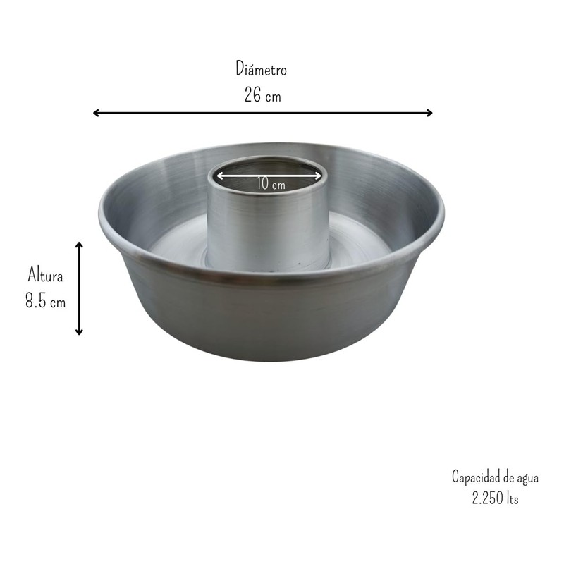 Molde De Aluminio Para Rosca 26 Cm By Gaero Shop