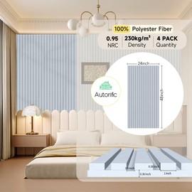 Large Bilayer Acoustic Panels,4 Pack Sound Absorbing Panels,48” x 24” x 0.72” Sound Proof Panels for Walls,Decorative Sound Panels,High-Density Acoustic Wall Panels,Light Camel