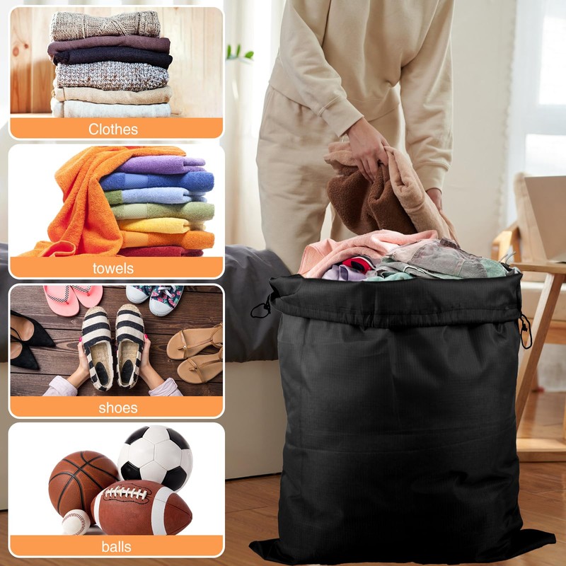 Large Laundry Bag,2 Pack Waterproof Travel Laundry Bag,Foldable Dirty Clothes