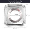 COCIDE 50 Pack Gas Burner Liners Aluminum Foil Square Stove