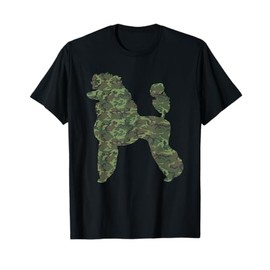 Military Poodle Camo Print US Dog Animal Veteran Men Gift T-Shirt