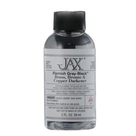 JAX Flemish Gray-Black - Metal Finishing Solution - Antique Finish without Heat or Electricity - 2 Ounce