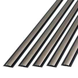 FASÄDE 47 in. Decorative Vinyl Divider Trim Brushed Nickel (5 Pack)