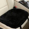 OGLAND Black Genuine Sheepskin Car Seat Cover for Fuzzy Fur